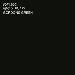 #0F120C - Gordons Green Color Image